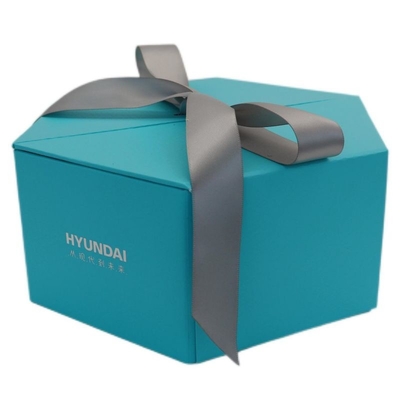 Custom Luxury Fancy Paper Gift Box With Ribbon Matt Lamination UV Coating