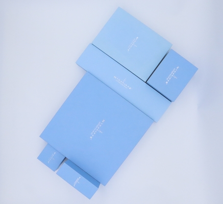 Coated Paper wrap greyboard Luxury Packaging Boxes Rigid With Velvet Inner Tray Handmade