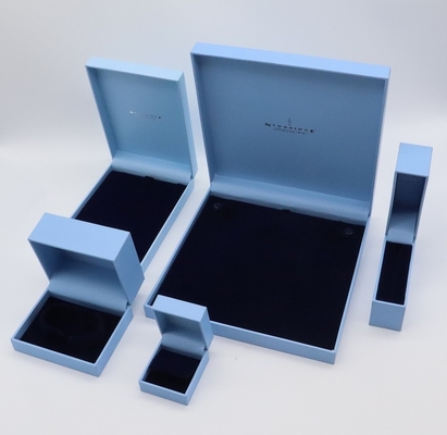 Coated Paper wrap greyboard Luxury Packaging Boxes Rigid With Velvet Inner Tray Handmade